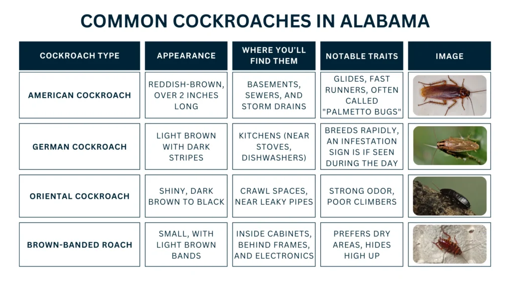 Common Cockroaches in Alabama (1)