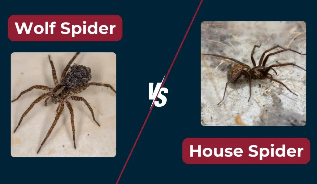 wolf vs house spider appearance comparison